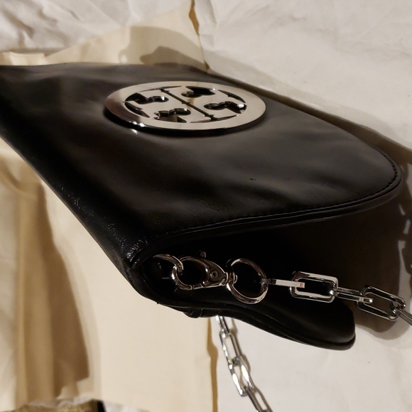 Tory Burch black leather folding crossbody bag - Picture 6 of 7